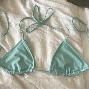 Victoria’s Secret blue triangle bikini top